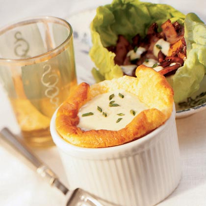 Polenta Soufflé and Salad