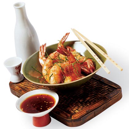 Crunchy Salt Shrimp with Ginger Sauce