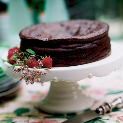 Chocolate-Espresso Torte with Raspberry Sauce