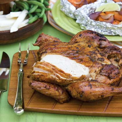 Spice-Rubbed Smoke-Roasted Chicken