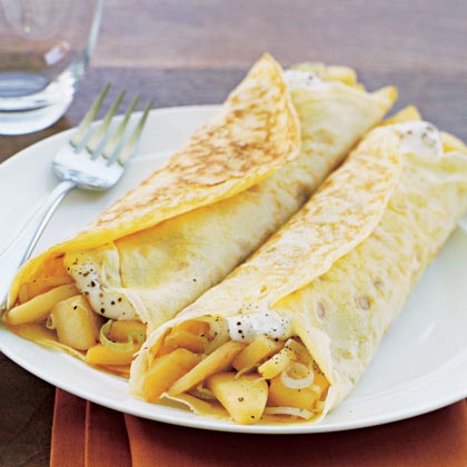 Leek and Apple Crêpes