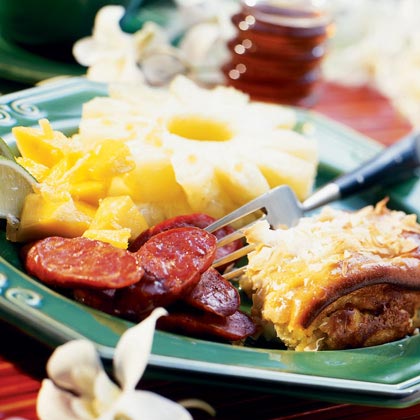 Oven-browned Portuguese Sausage Slices