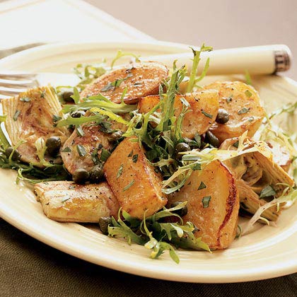Warm Roasted-Potato Salad with Artichokes