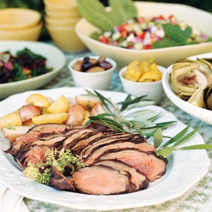 Greek Lamb with Herbs and Garlic