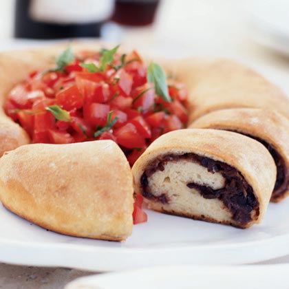 Rollino Veneto (Pizza Rolls from Venice) with Tomato-Basil Salad