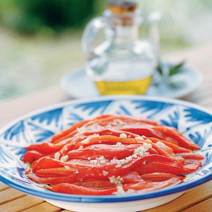 Roasted Red Peppers with Garlic and Olive Oil