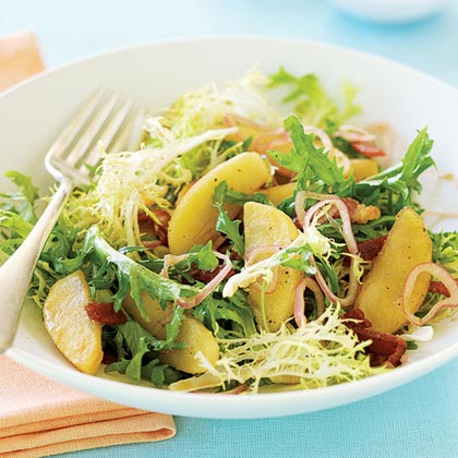 Roasted Apple, Bacon, and Frisée Salad