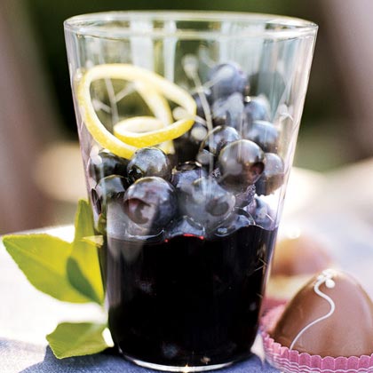 Blueberries in Black Pepper-Syrah Syrup