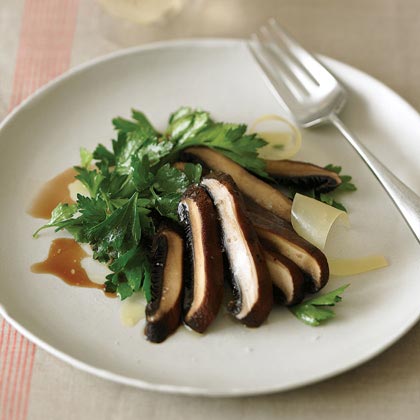 Slow-Roasted Portabellas on Parsley Salad