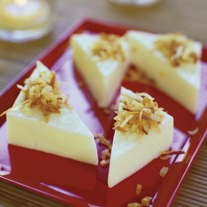 Coconut Pudding Triangles