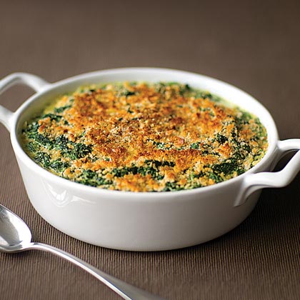 Creamed Spinach Gratin