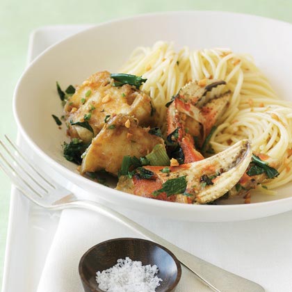 Vietnamese-style Spicy Crab with Garlic Noodles
