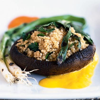 Grilled Portabellas with Couscous