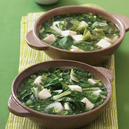 Asian Greens and Tofu Soup