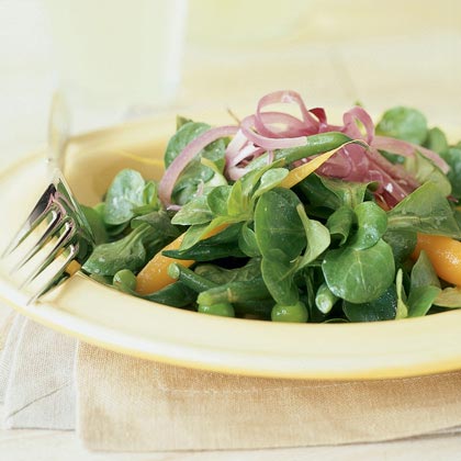 Mâche with Spring Vegetables and Lemon Vinaigrette