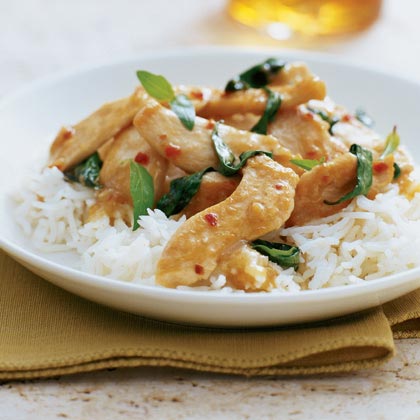 Chicken and Basil Stir-Fry