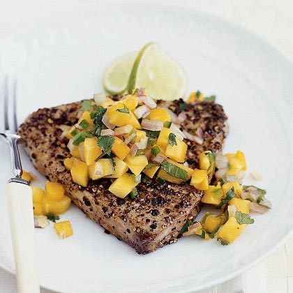 Seared Tuna with Papaya Salsa