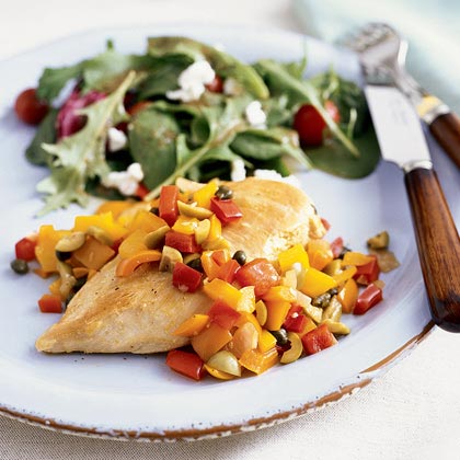 Chicken with Pepper Relish