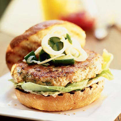 Double Salmon Burgers