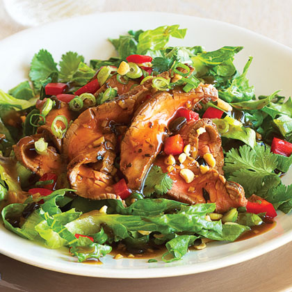 Hot Flank Steak Salad with Chinese Black Bean Dressing