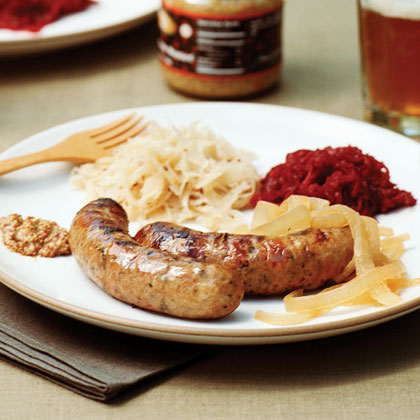 Grilled Beer-cooked Sausages