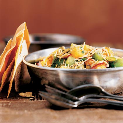 Papaya-Kiwi Chaat with Pistachios