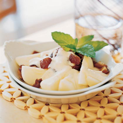 Pears and Dates with Vanilla-Orange Yogurt