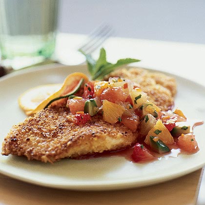 Nut-Crusted Sole with Citrus Salsa