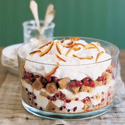 Sticky Toffee Trifle with Cranberries