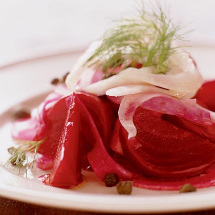 Beet and Fennel Salad with Fried Capers