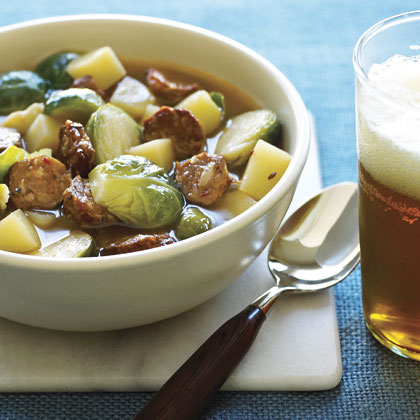 Brussels Sprouts and Sausage Soup