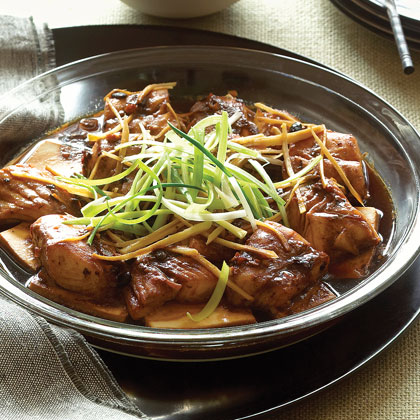 Steamed Fish on Soft Tofu with Black-bean Sauce