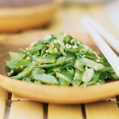 Snow Pea Salad with Sesame Dressing