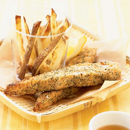 Crispy Salmon Strips