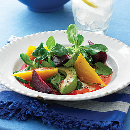 Salt-crusted Beets with Avocado, Lavender, and Thyme