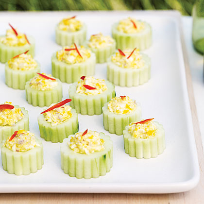 Deviled Cucumber Cups