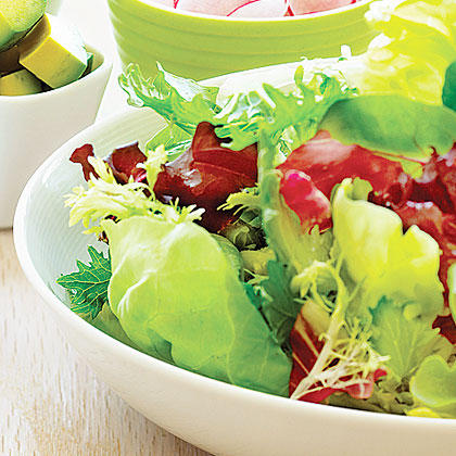 School Garden Salad with Chickpeas and Avocado