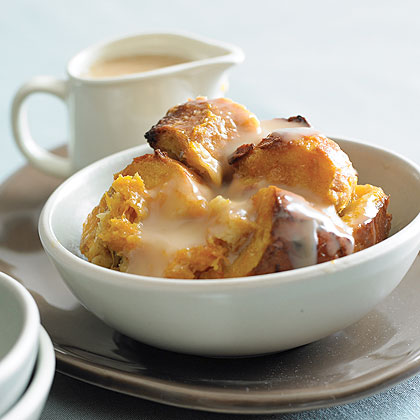 Butternut Squash Bread Pudding with Tres Leches Sauce