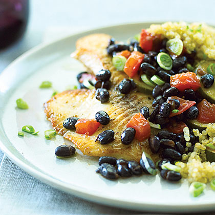 Tilapia with Quinoa & Black Beans