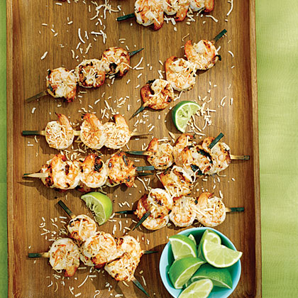 Coconut Lime Shrimp Skewers