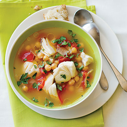 Halibut and Chickpea Soup
