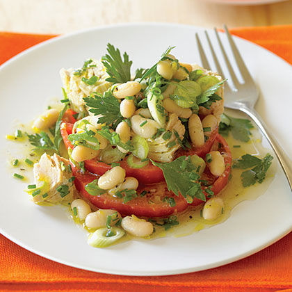Tomato “Bruschetta” with Tuna and Cannellini Salad