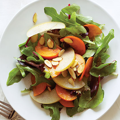 Asian Pear, Persimmon, and Almond Salad