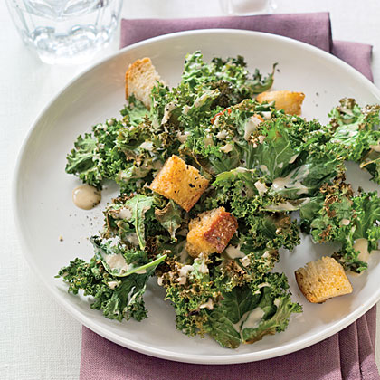 Grilled Kale Caesar Salad