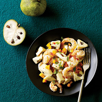 Cherimoya with Chile Lime Shrimp