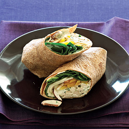 Green Goddess Chicken Wraps