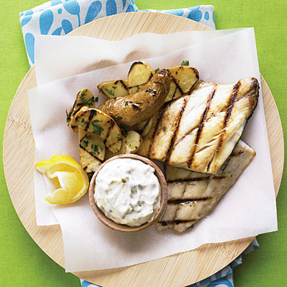 Grilled Fish and “Chips”