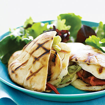 Grilled Halloumi Pitas