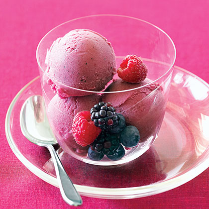Three Berry Buttermilk Sherbet