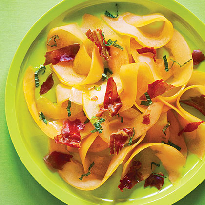 Shaved Cantaloupe and Prosciutto Salad